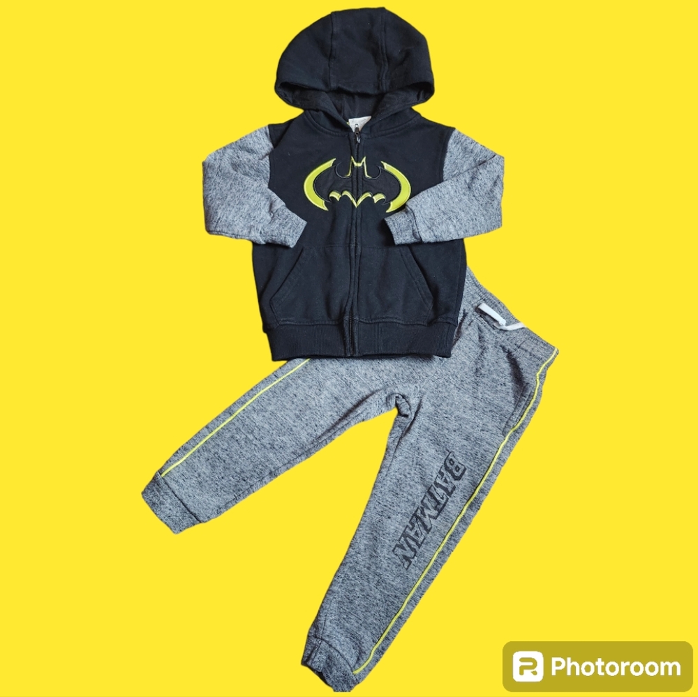 BATMAN Boys Toddler 2PC Fleece Hoodie Set